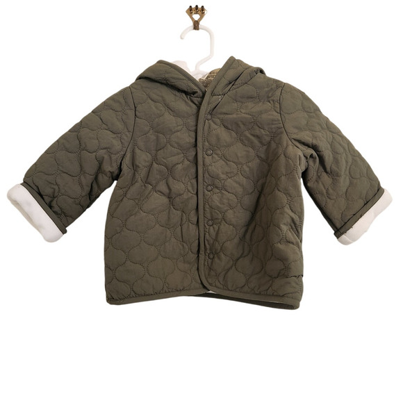 NWT First Impressions Baby Boy Hooded Fleece Lined Jacket Coat 12 Months - Picture 3 of 7